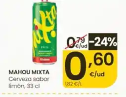 Eroski MAHOU MIXTA Cerveza sabor limón oferta