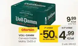 Eroski VOLL-DAMM Cerveza Doble Malta oferta