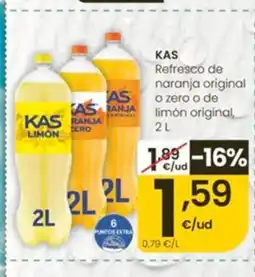 Eroski KAS Refresco de naranja original o zero o de limón original oferta