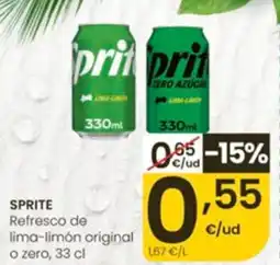 Eroski SPRITE Refresco de lima-limón original o zero oferta