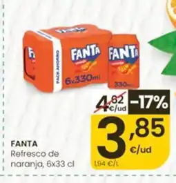 Eroski FANTA Refresco de naranja oferta