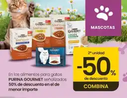 Eroski PURINA GOURMET En los alimentos para gatos señalizados oferta