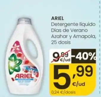 ARIEL Detergente liquido Días de Verano Azahar y Amapola, 25 dosis