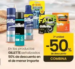 Eroski GILLETTE En los productos señalizados oferta