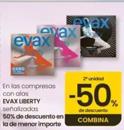 Eroski EVAX LIBERTY En las compresas icon alas señalizadas oferta