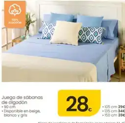 Eroski Juego de sábanas de algodón oferta