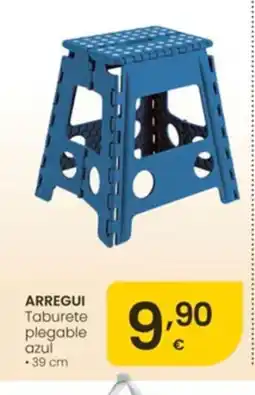 Eroski ARREGUI Taburete plegable azul oferta