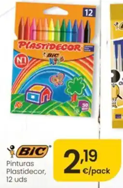 Eroski BIC Pinturas Plastidecor, 12 uds oferta