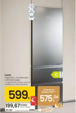 Eroski HAIER Frigorífico combinado HTR3618CNMG oferta