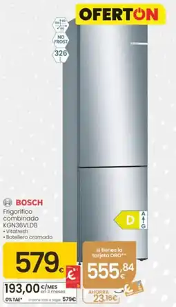 Eroski BOSCH Frigorífico combinado KGN36VLDB oferta