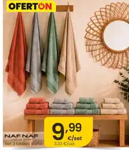 Eroski NAF NAF Set 3 toallas baño oferta