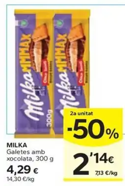 Caprabo MILKA Galetes xocolata oferta