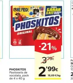 Caprabo PHOSKITOS Pastissets de xocolata oferta