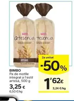 Caprabo BIMBO Pa de motlle integral a l'estil artesà oferta