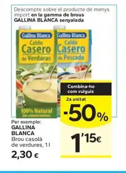 Caprabo GALLINA BLANCA Brou casolà de verdures oferta