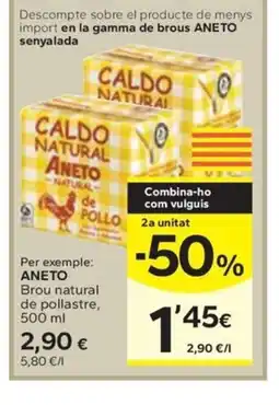 Caprabo ANETO Brou natural de pollastre oferta