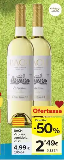 Caprabo BACH Vi blanc semidolç oferta