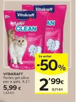 Caprabo VITAKRAFT Perles gel sílice per a gats oferta