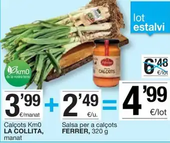 BonpreuEsclat Calçots Km0 La Collita, manat + Salsa Per a Calçots Ferrer, 320 g oferta