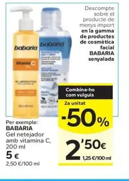 Caprabo BABARIA Gel netejador amb vitamina C oferta