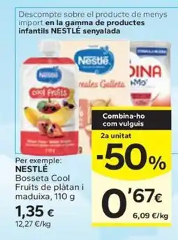 Caprabo NESTLÉ Bosseta Cool Fruits de plàtan i maduixa oferta
