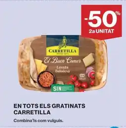 Hipercor CARRETILLA En tots els gratinats oferta