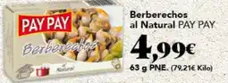 Gadis PAY PAY Berberechos al Natural oferta
