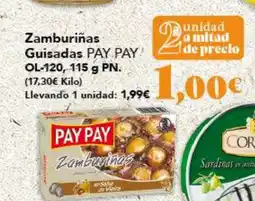 Gadis PAY PAY Zamburiñas Guisadas oferta
