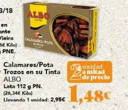 Gadis ALBO Calamares/Pota Trozos en su Tinta oferta