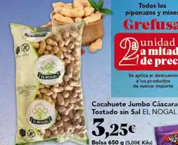 Gadis EL NOGAL Cacahuete Jumbo Cáscara Tostado sin Sal oferta