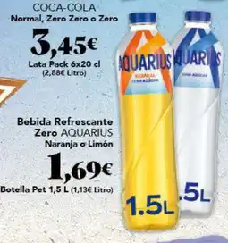 Gadis AQUARIUS Bebida Refrescante Zero Naranja o Limón oferta