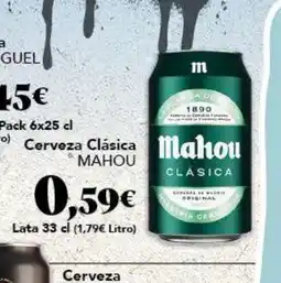 Gadis MAHOU Cerveza Clásica oferta