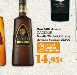 Gadis CACIQUE Ron 500 Añejo oferta