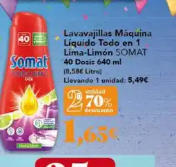 Gadis SOMAT Lavavajillas Máquina Líquido Todo en 1 Lima-Limón oferta