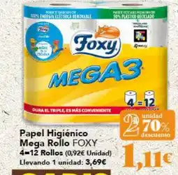 Gadis FOXY Papel Higiénico Mega Rollo oferta