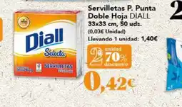 Gadis DIALL Servilletas P. Punta Doble Hoja oferta