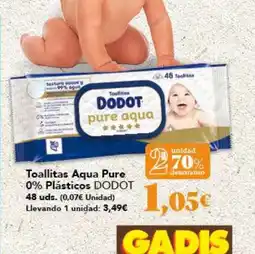 Gadis DODOT Toallitas Aqua Pure 0% Plásticos oferta