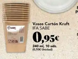 Gadis IFA SABE Vasos Cartón Kraft oferta