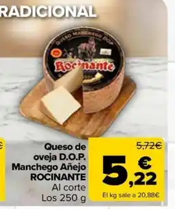 Carrefour Market ROCINANTE Queso de oveja D.O.P. Manchego Añejo oferta