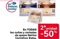 Carrefour Market CARREFOUR EXTRA En todas las cuñas y cortadas de queso ibérico oferta