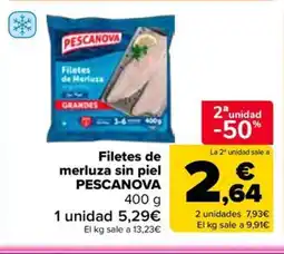 Carrefour Market PESCANOVA Filetes de merluza sin piel oferta