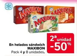 Carrefour Market MAXIBON En helados sandwich oferta