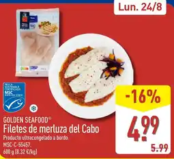 ALDI Golden Seafood filetes de merluza del cabo oferta