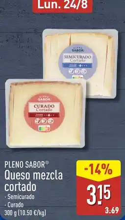 ALDI Pleno Sabor queso mezcla cortado oferta
