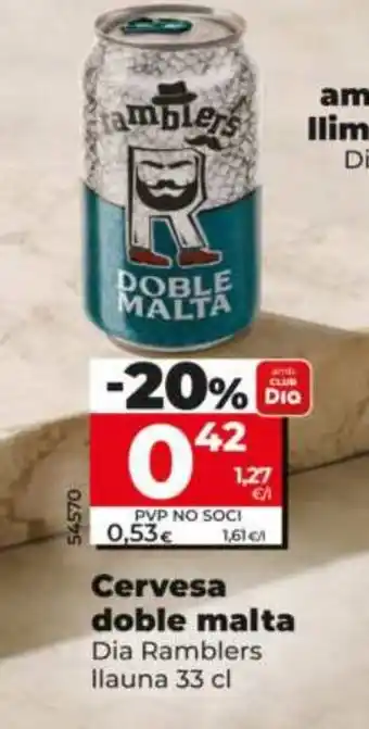 Dia Ramblers cervesa doble malta