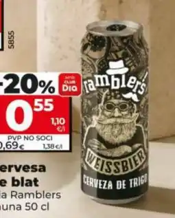 Dia Ramblers cerveza de trigo oferta