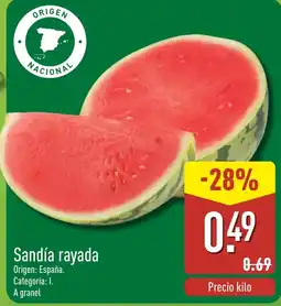 ALDI Sandía rayada oferta