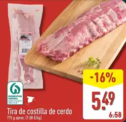 ALDI Tira de costilla de cerdo oferta