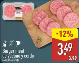 ALDI Burger meat de vacuno y cerdo oferta