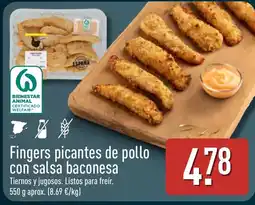 ALDI Fingers picantes de pollo con salsa baconesa oferta
